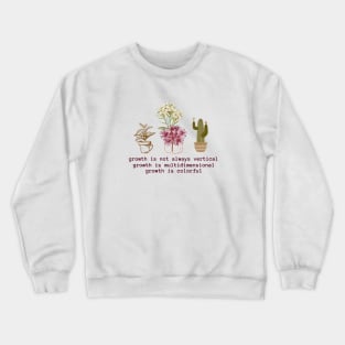 Floral Personal Growth Design Crewneck Sweatshirt